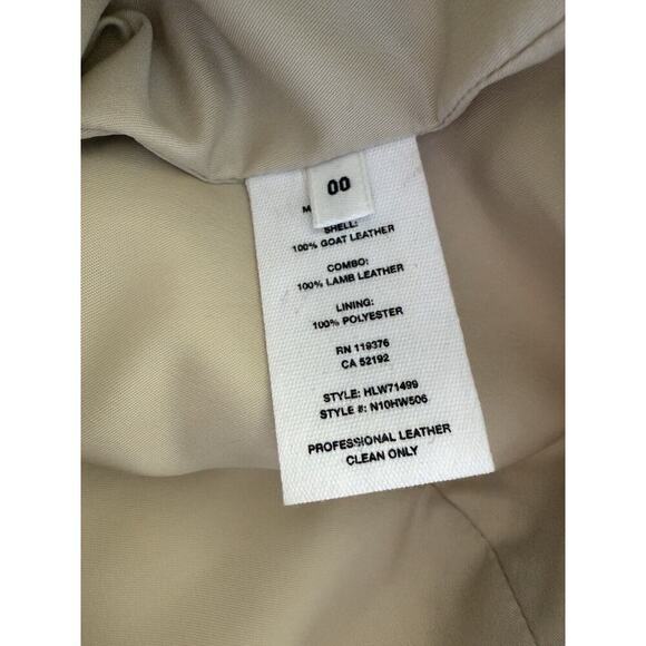 Helmut Lang Python Snake-Embossed Leather Crop Top Beige Color Style N10HW506 - Picture 7 of 12